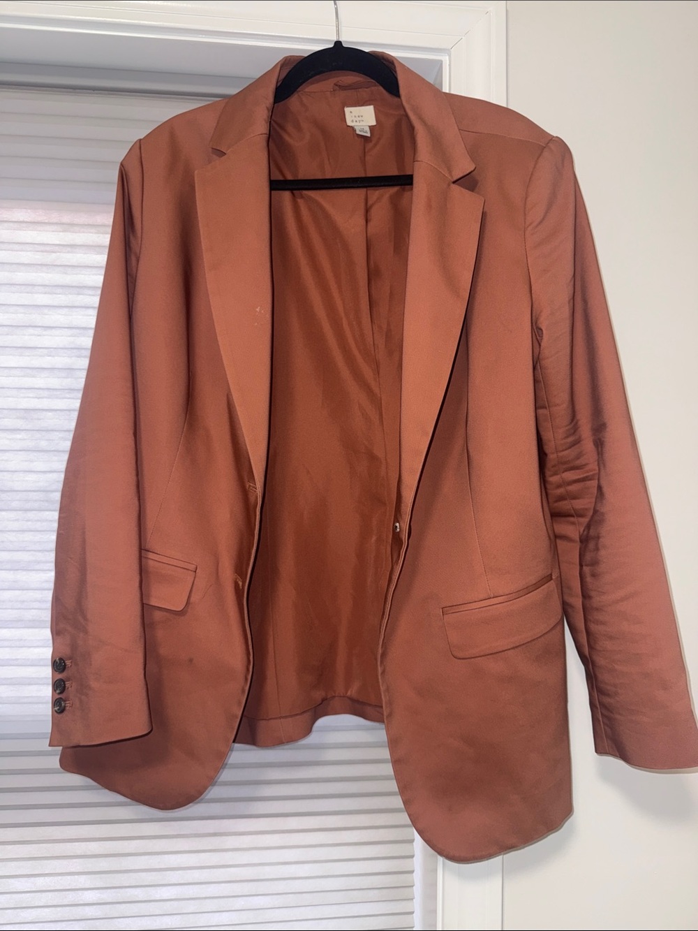 a new day Womens Rust-Tone Blazer Jacket